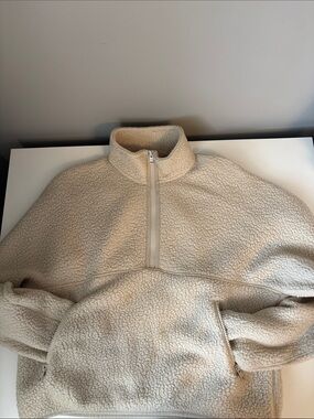 TNA Cream Sherpa Zip Pullover